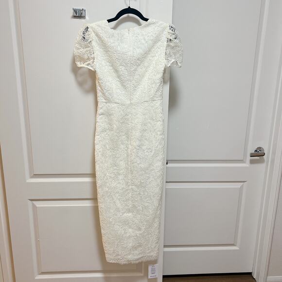 Self-Portrait Diamante Embellished Lace Midi Dress NWT  Size 4 - Picture 6 of 8